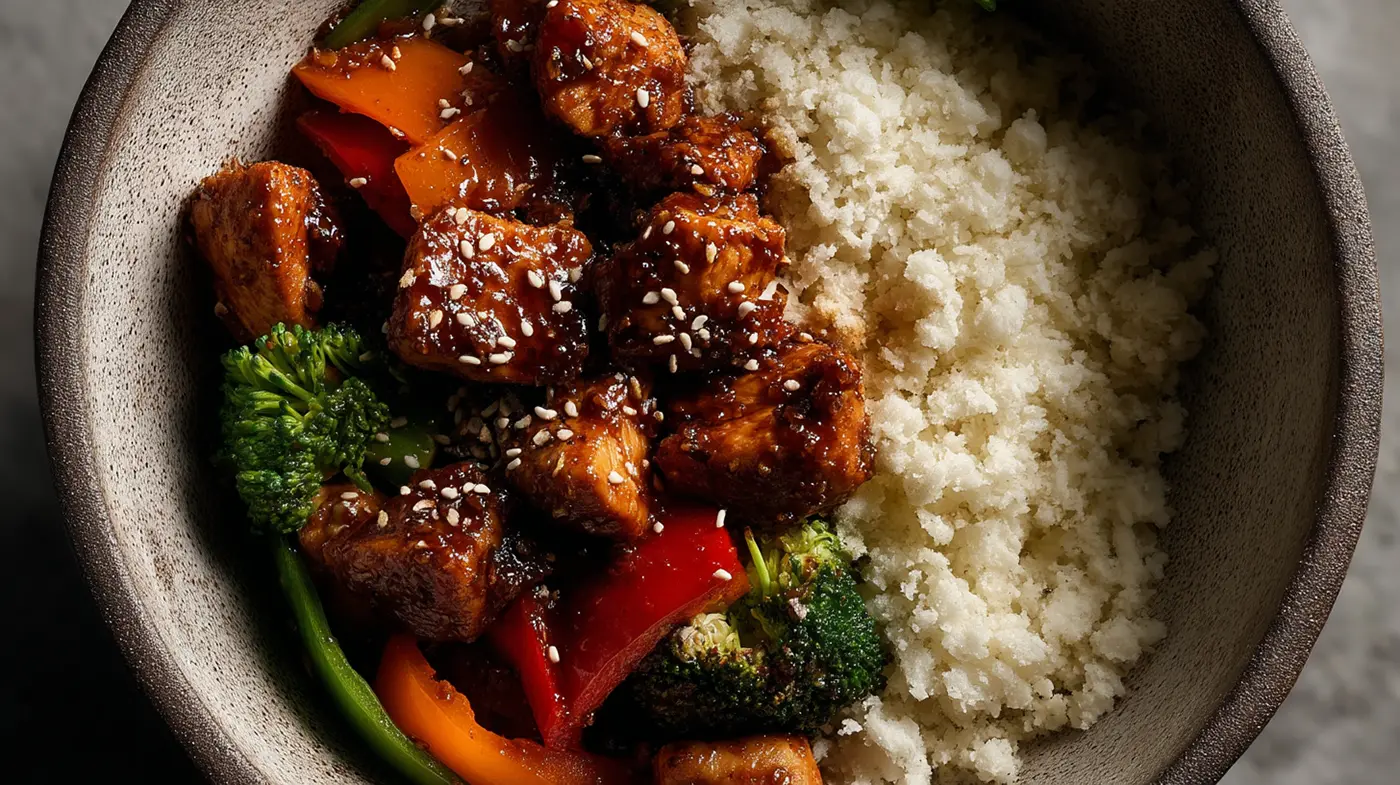 Chicken & Vegetable Stir-Fry with Almond Butter Sauce