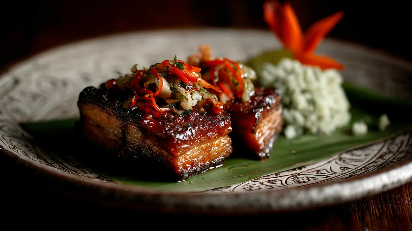 Balinese Babi Kecap with Sambal Matah