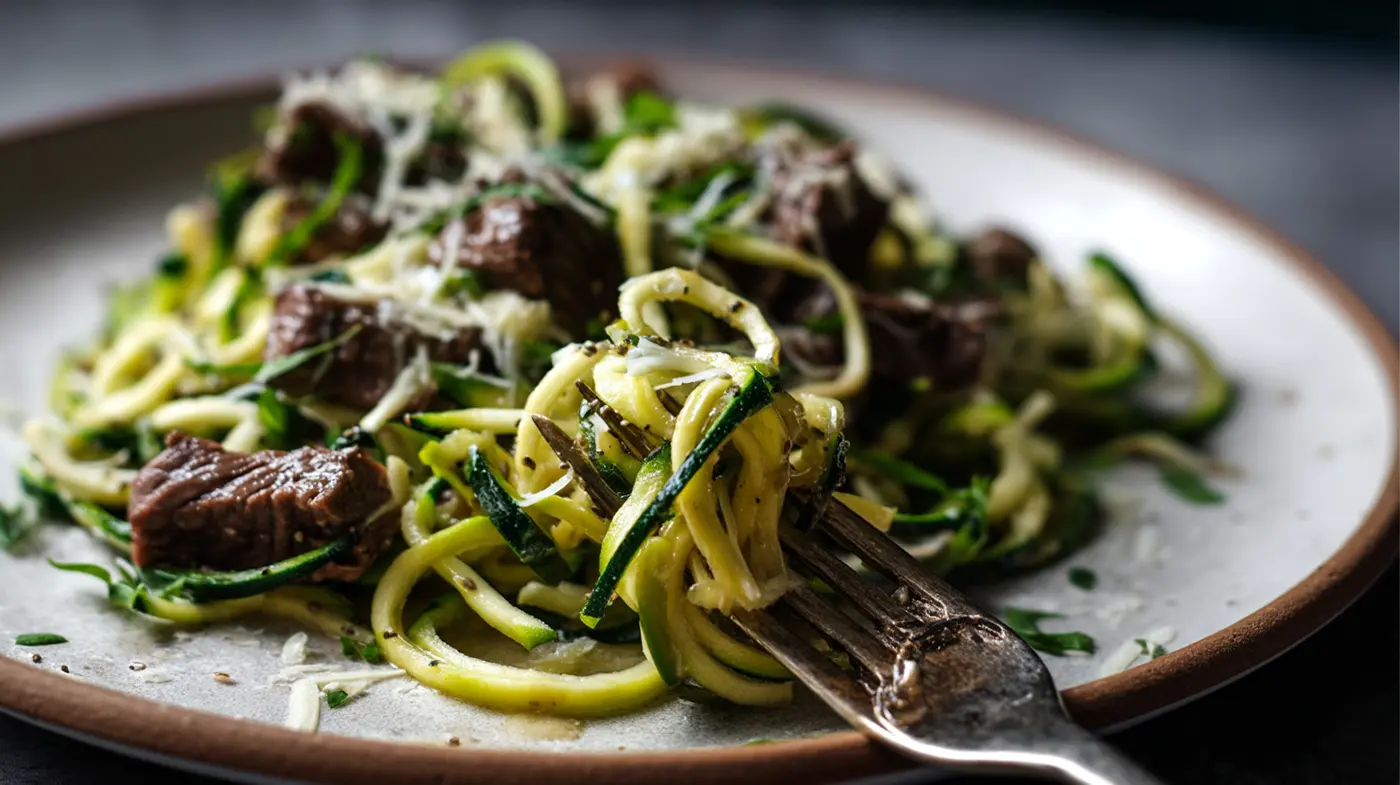 Beef & Garlic Pasta