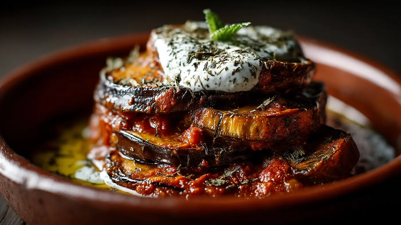 Borani Banjan (Afghan Eggplant with Garlic Yogurt)