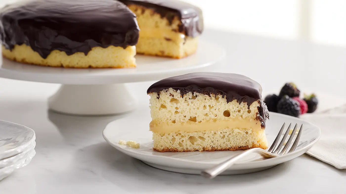 Boston Cream Poke Cake