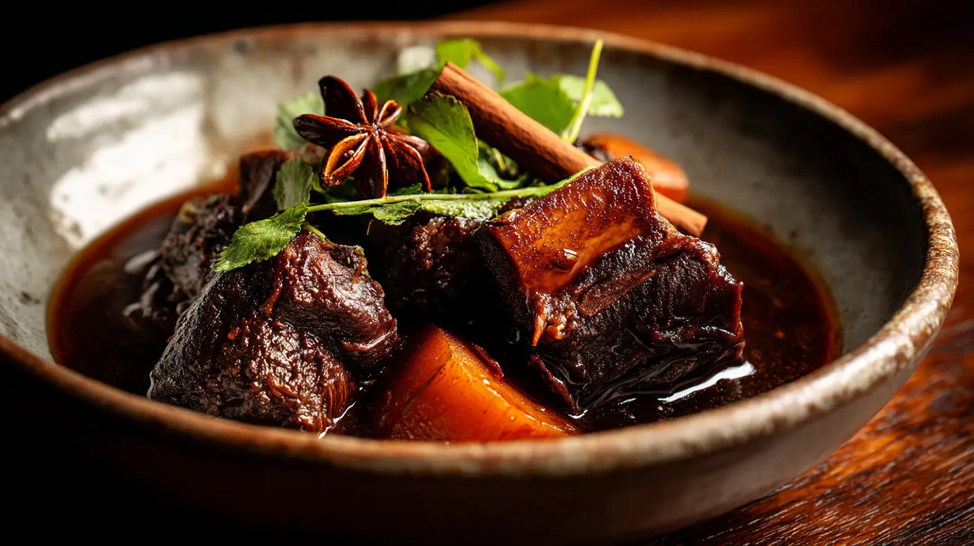 Braised Oxtail with Star Anise & Root Vegetables