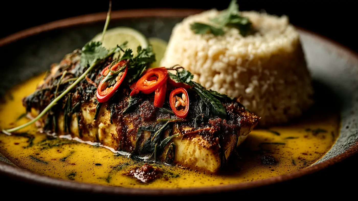 Cambodian Lemongrass Amok with Cauliflower Rice