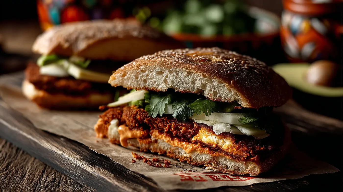 Cemita Poblana Style Sandwich