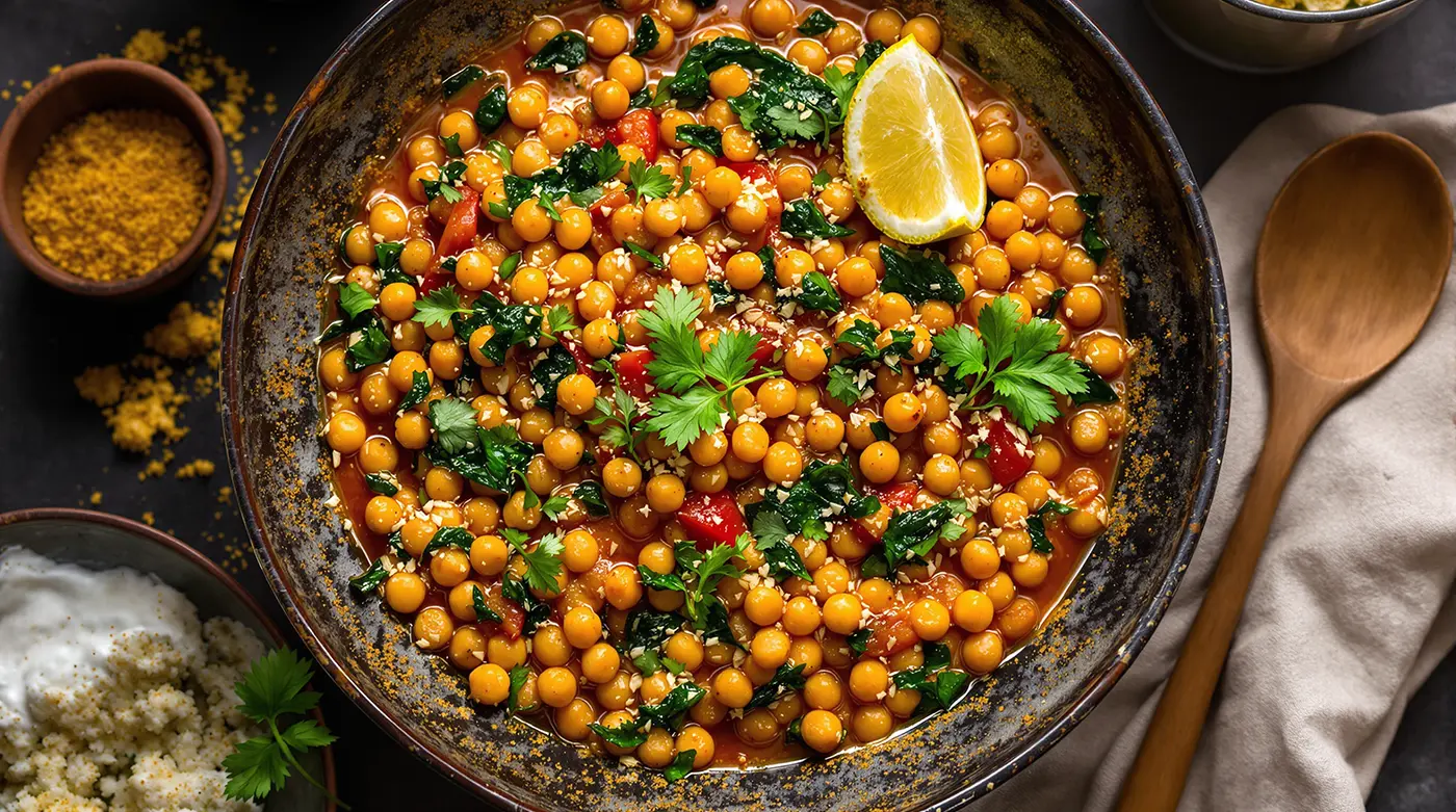 Chana Masala with Spinach