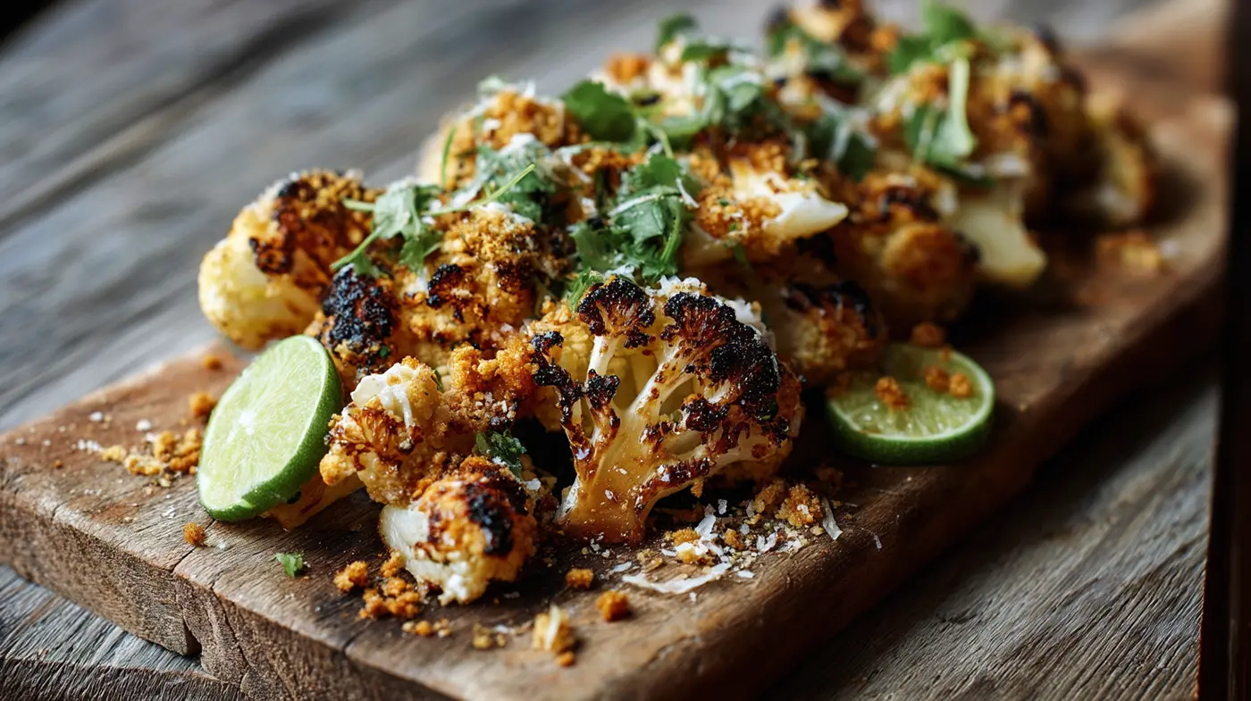 Charred Coconut-Lime Cauli "Popcorn"