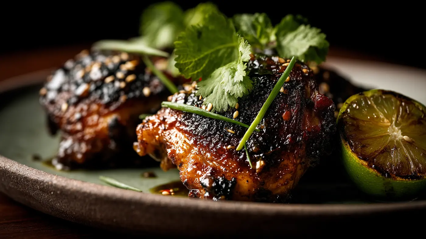 Charred Lime & Tamarind Glazed Chicken Thighs
