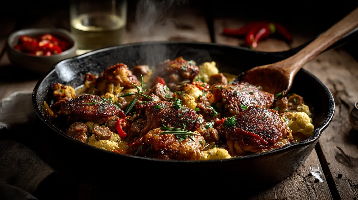Chicken Scarpariello with Cauliflower
