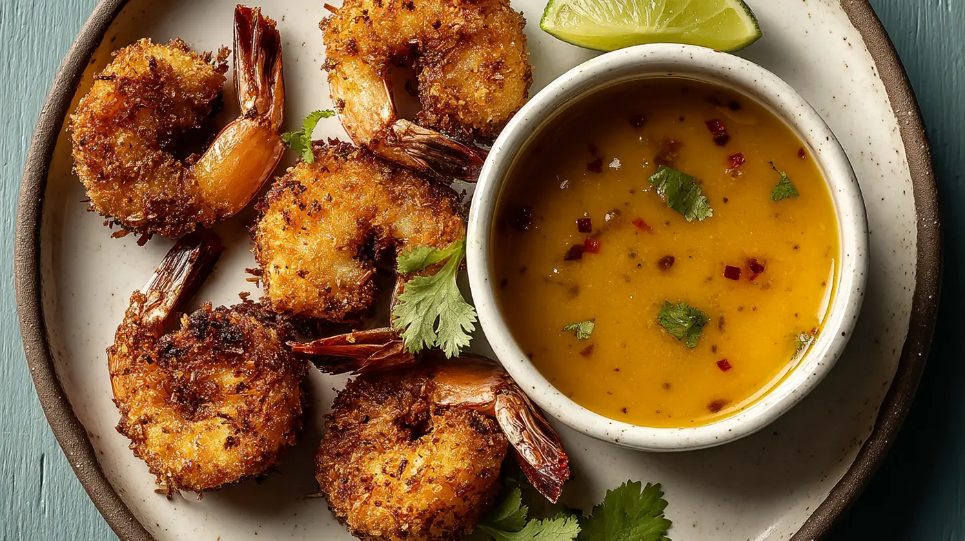 Coconut Crusted Shrimp with Mango Dipping Sauce