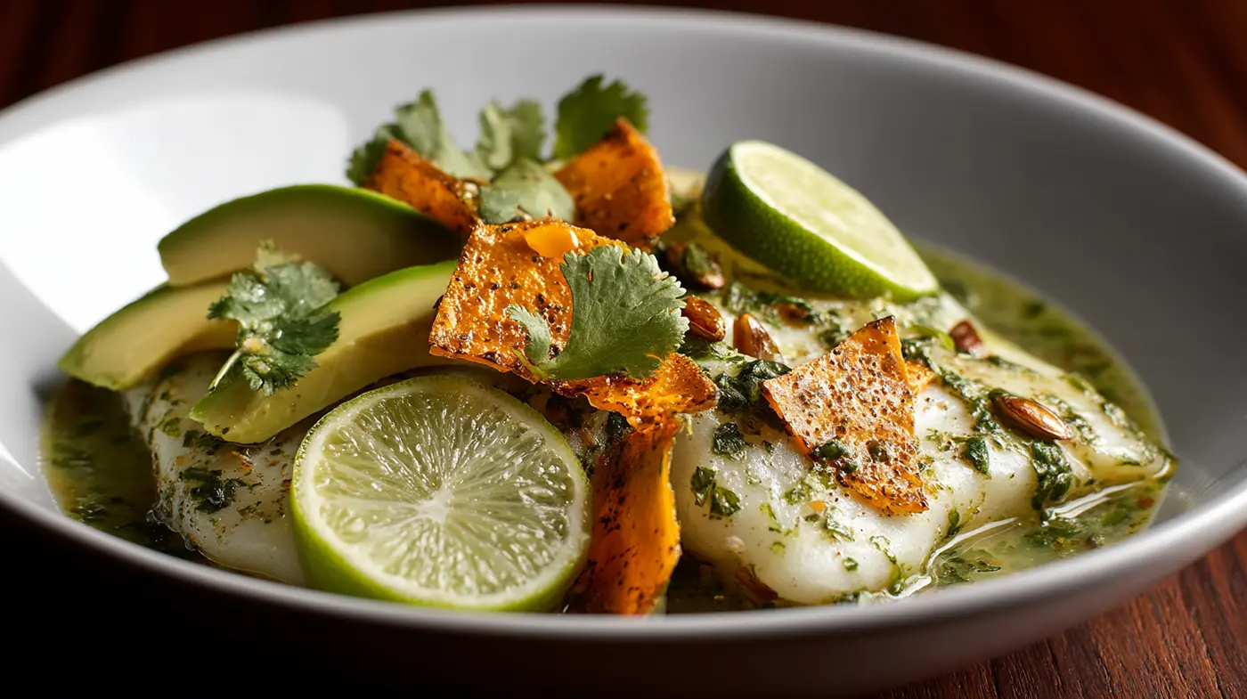 Coconut-Poached Snapper with Avocado Crunch