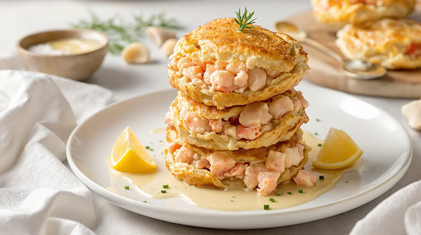 Creamed Lobster Pastry Puffs