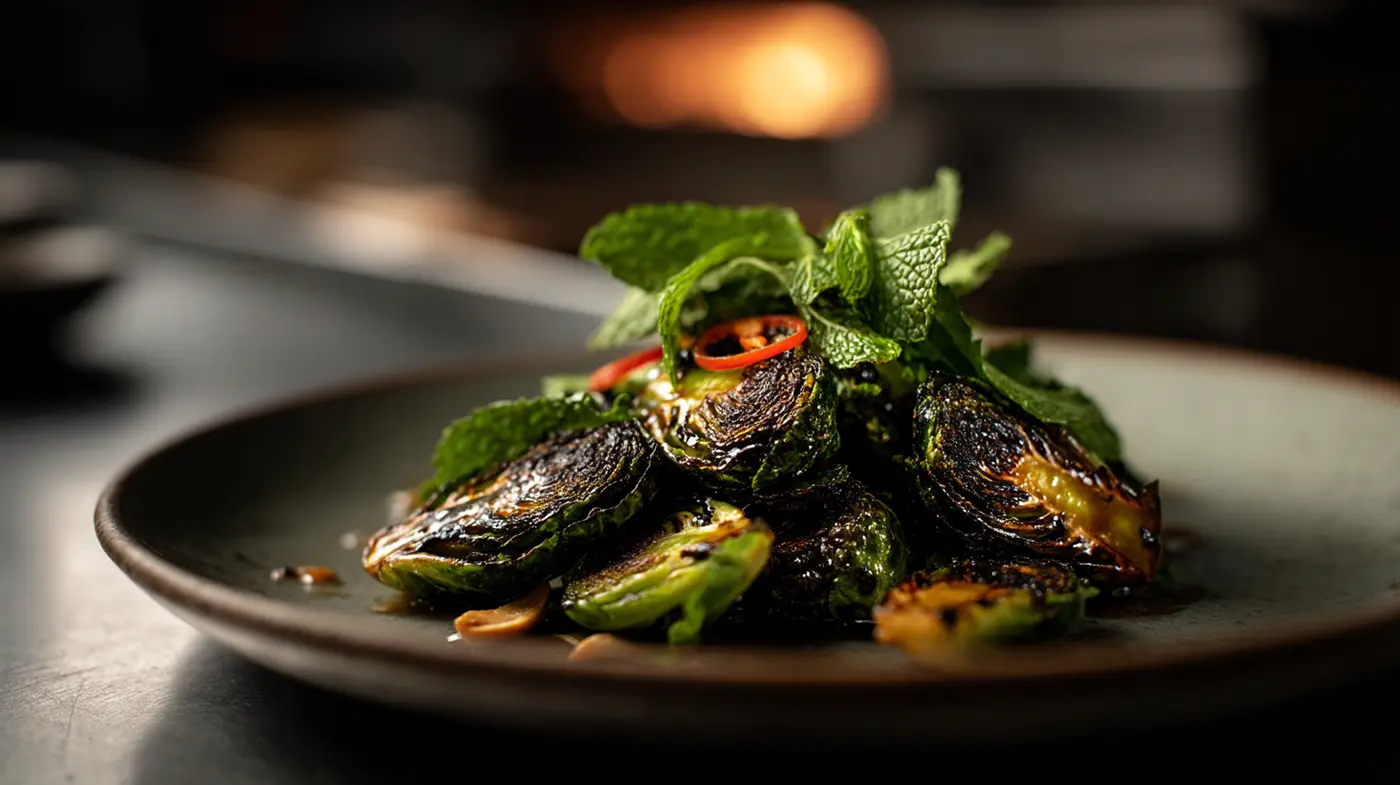 Crispy Brussels Sprouts with Fish Sauce & Mint