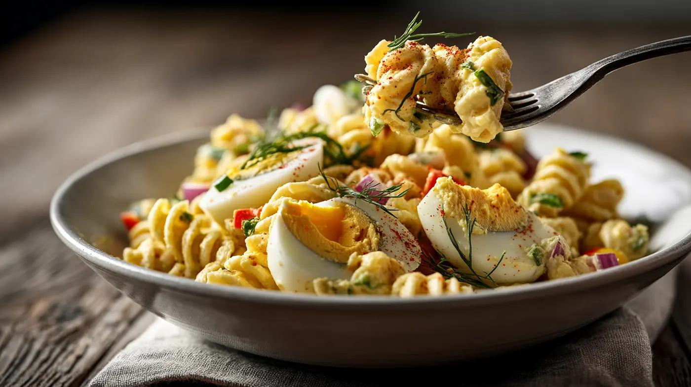 Deviled Egg Macaroni Salad