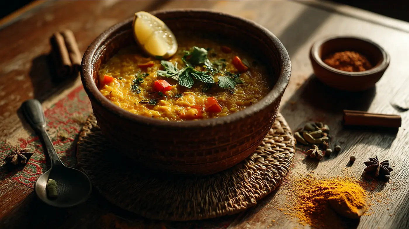 Ethiopian Yellow Lentils with Coconut Oil and Turmeric