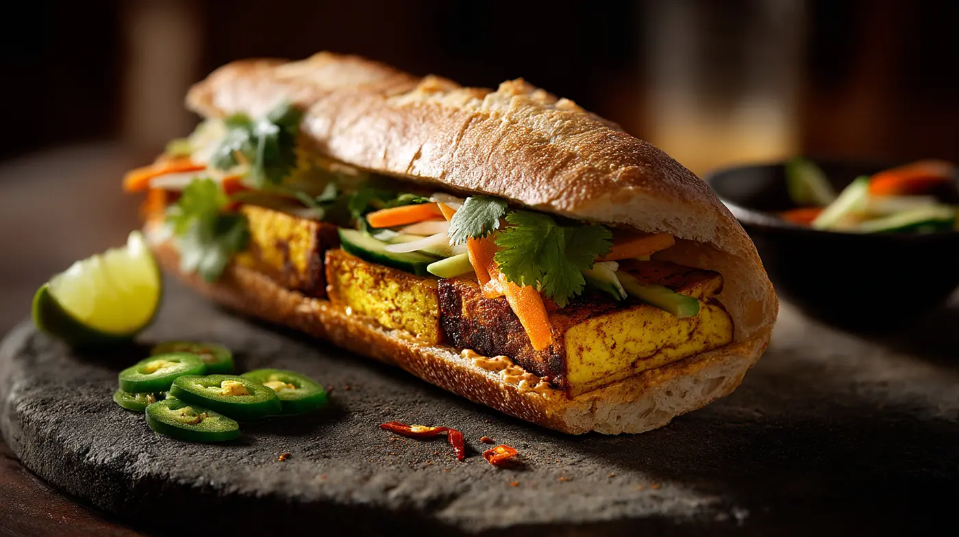 Forbidden Citrus Tofu Banh Mi