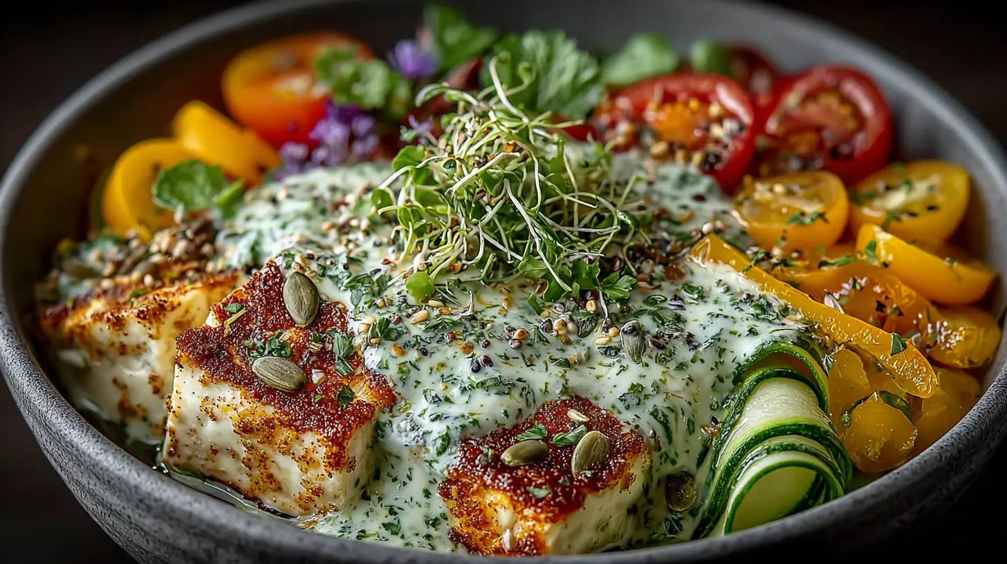 Seared Paneer Fresh Veggie Bowl