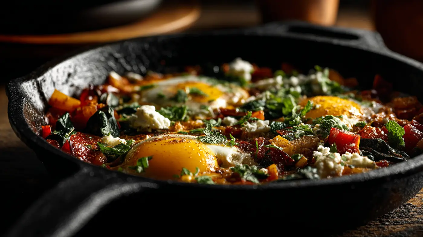 Garden Shakshuka with Herbed Feta