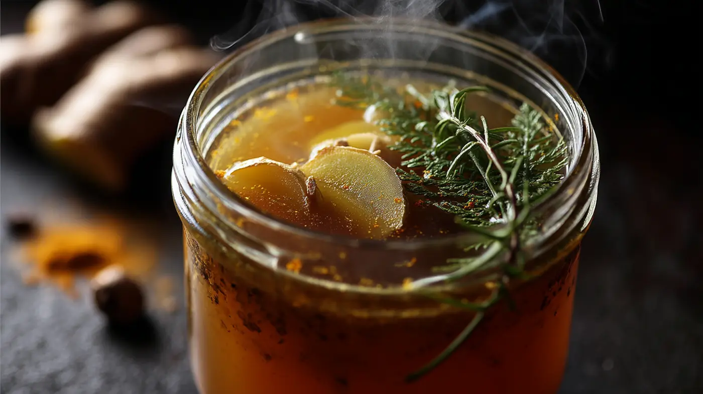 Ginger-Turmeric Chicken Bone Broth