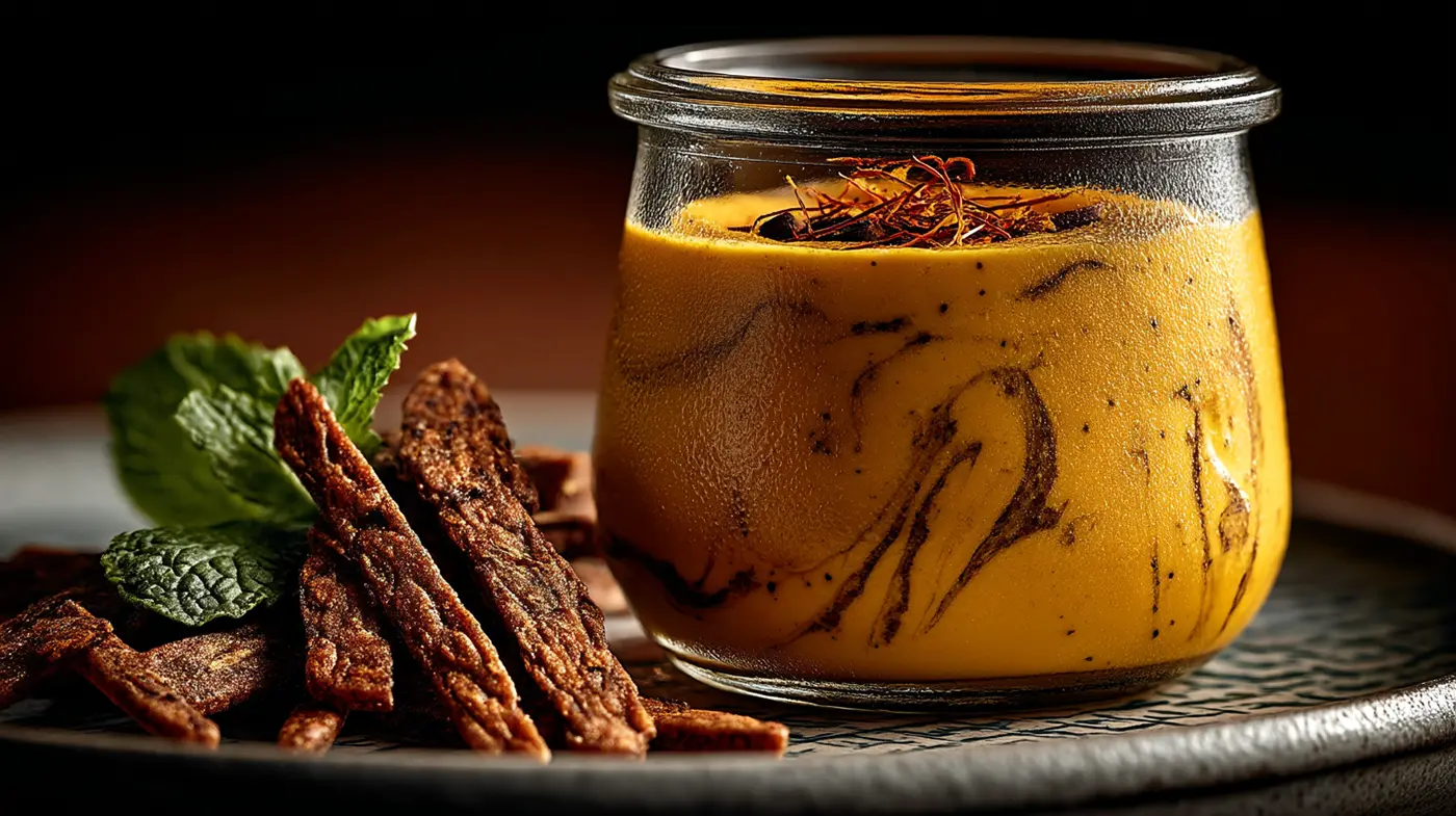 Golden Mango Silk with Crispy Almond Thins