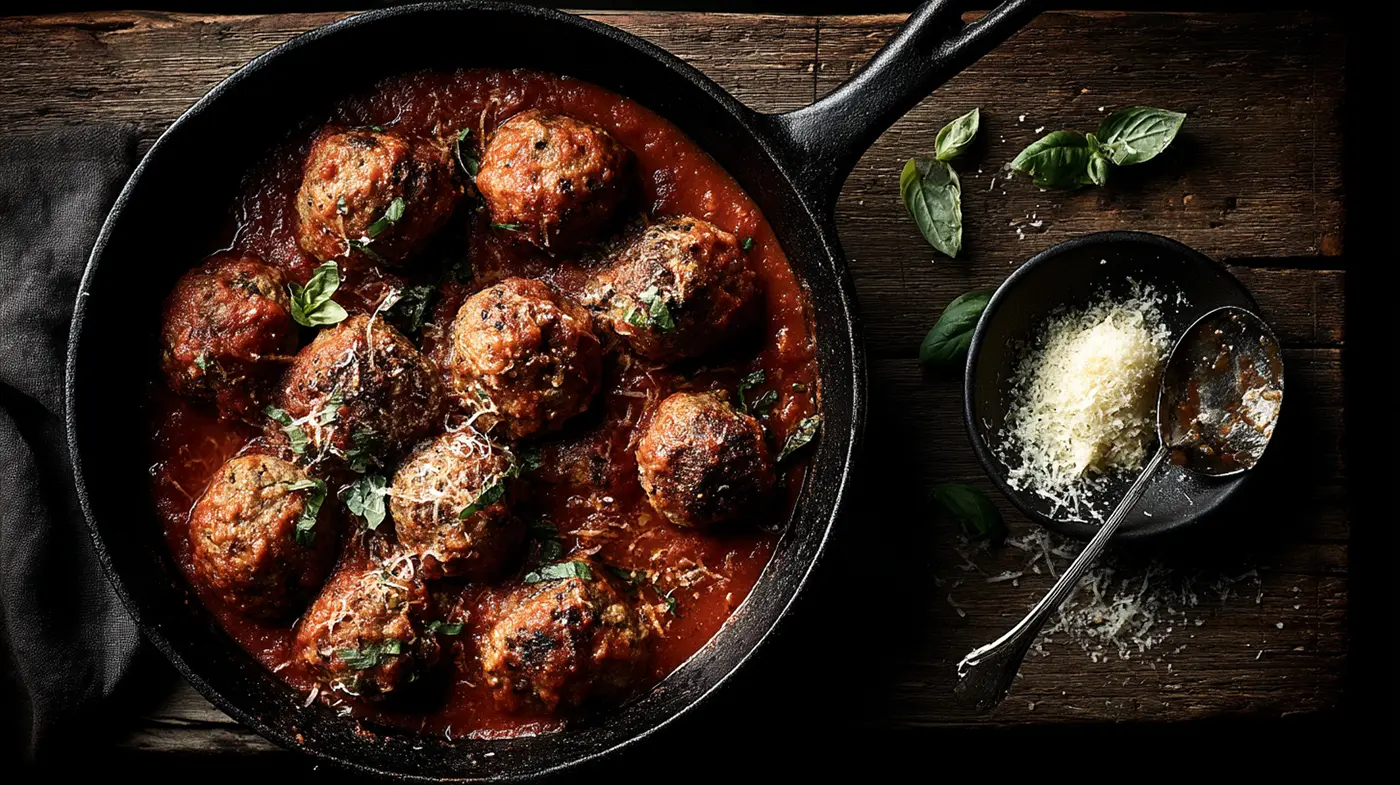 Italian Pork & Veal Meatballs with Golden Raisins