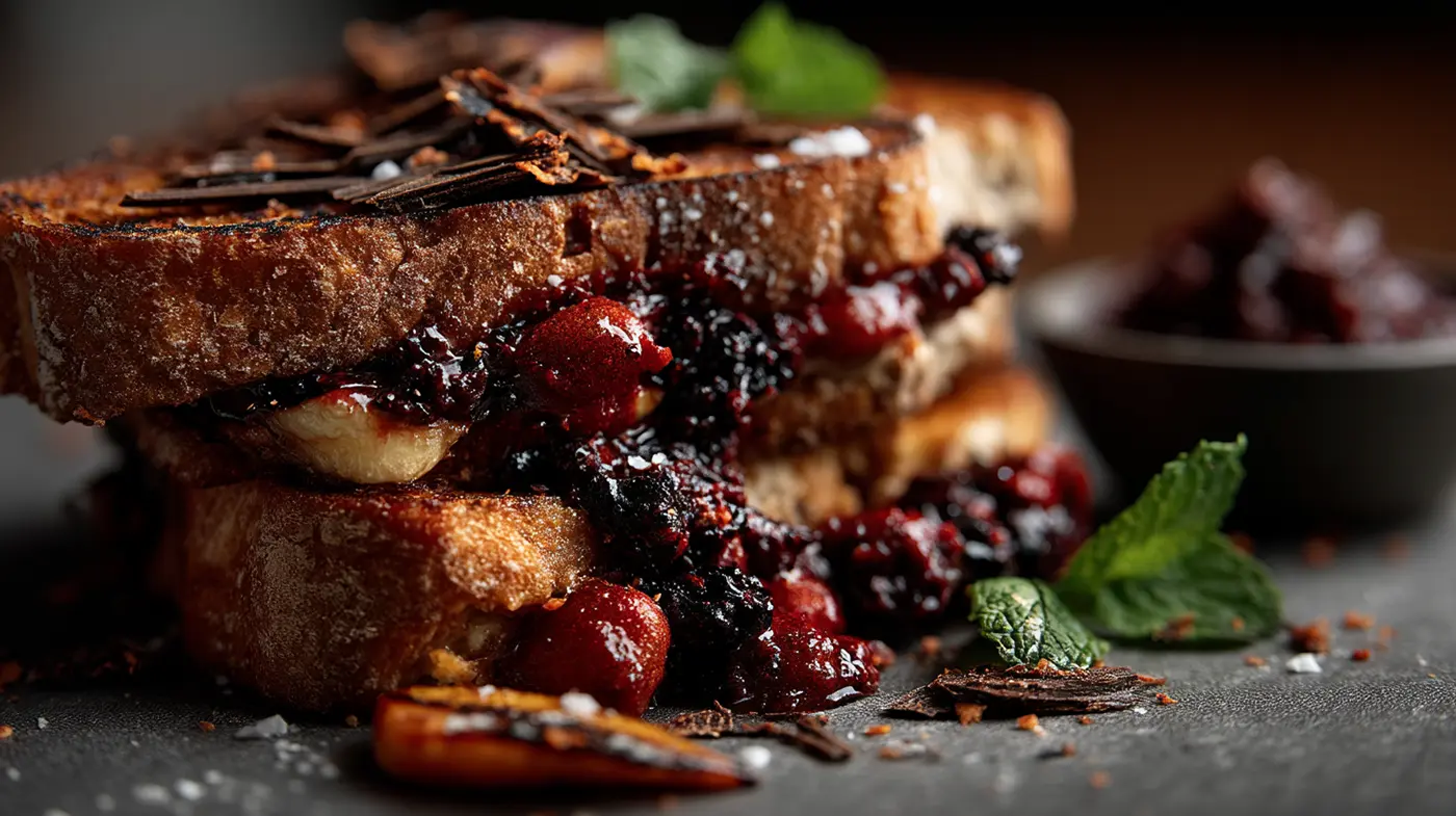 Gourmet PB&J Reimagined with Balsamic Berries