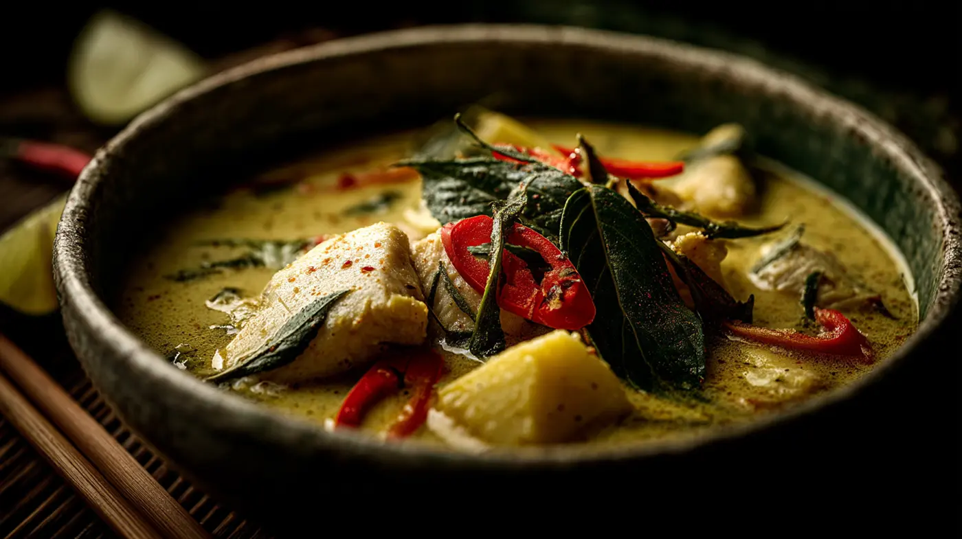 Green Mango Coconut Fish Curry with Lemongrass