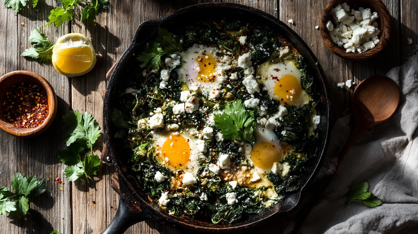 Vibrant Green Shakshuka with Feta and Herbs