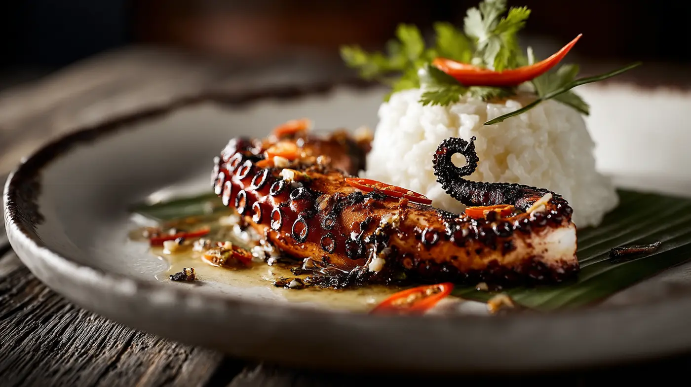 Grilled Octopus with Lemongrass-Calamansi Butter