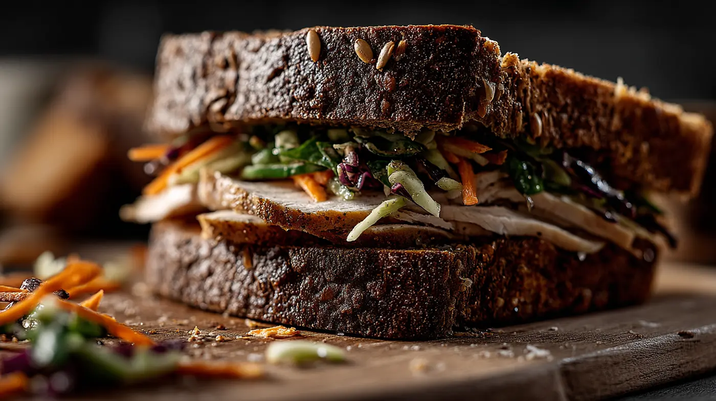 Honey Mustard Coleslaw Protein Sandwich