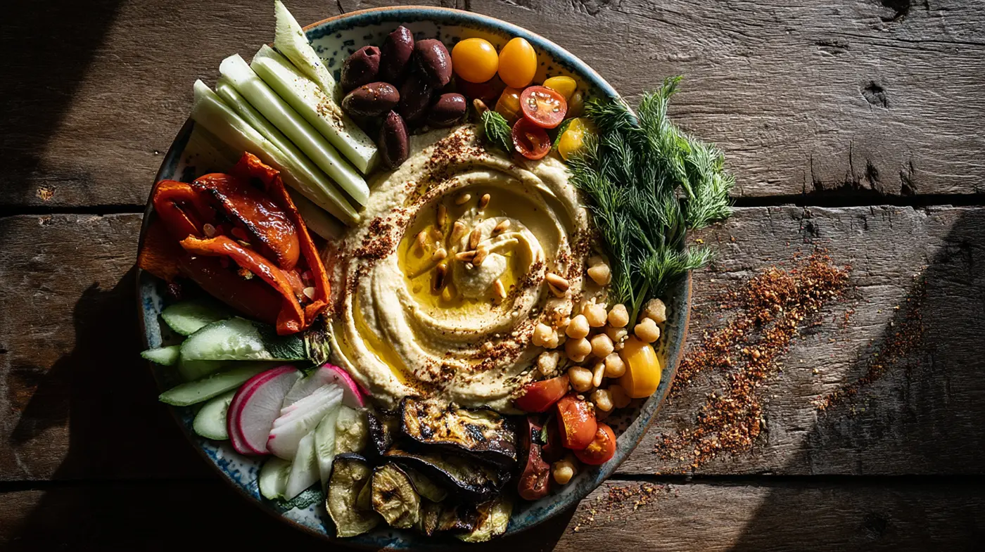 Loaded Mediterranean Hummus Platter