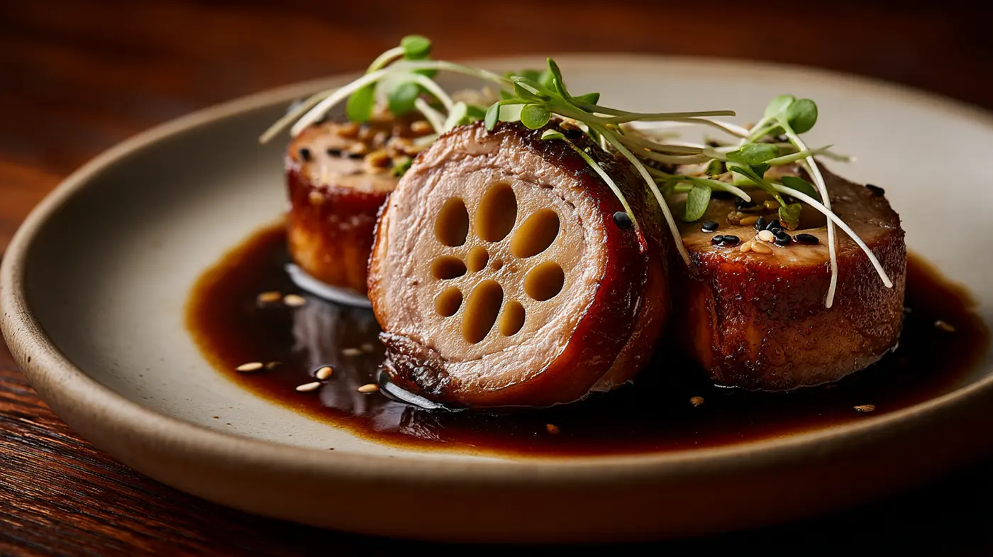 Lotus Jewel Stuffed Pork Medallions