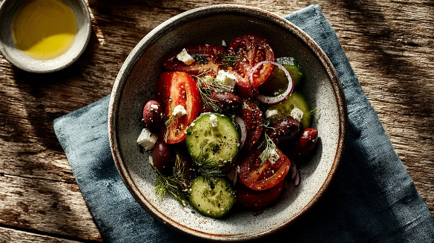 Mediterranean Cucumber, Tomato & Onion Salad