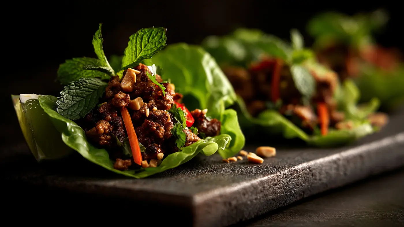 Midnight Market Seitan Lettuce Cups
