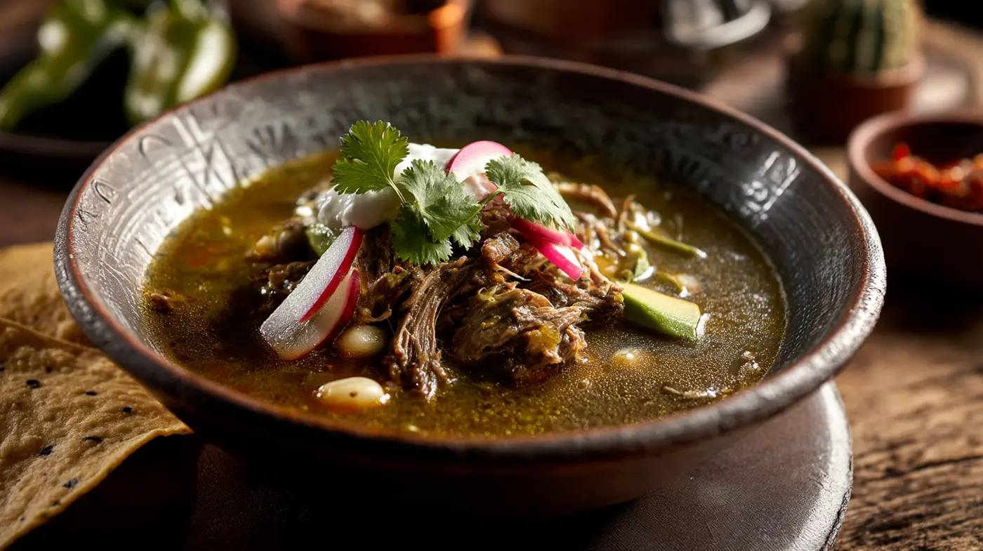 Mile-High Green Chile Elk Pozole