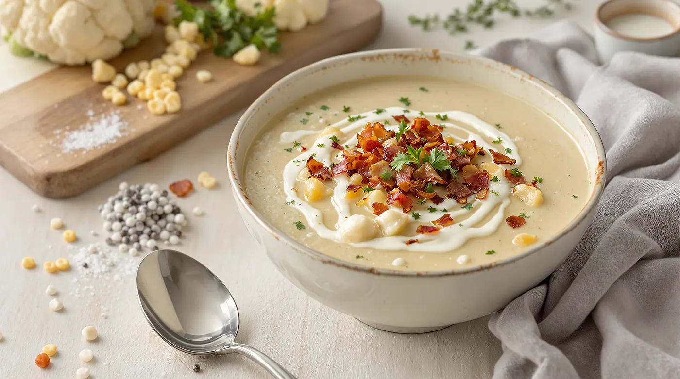 New England Clam Chowder (with Cauliflower)
