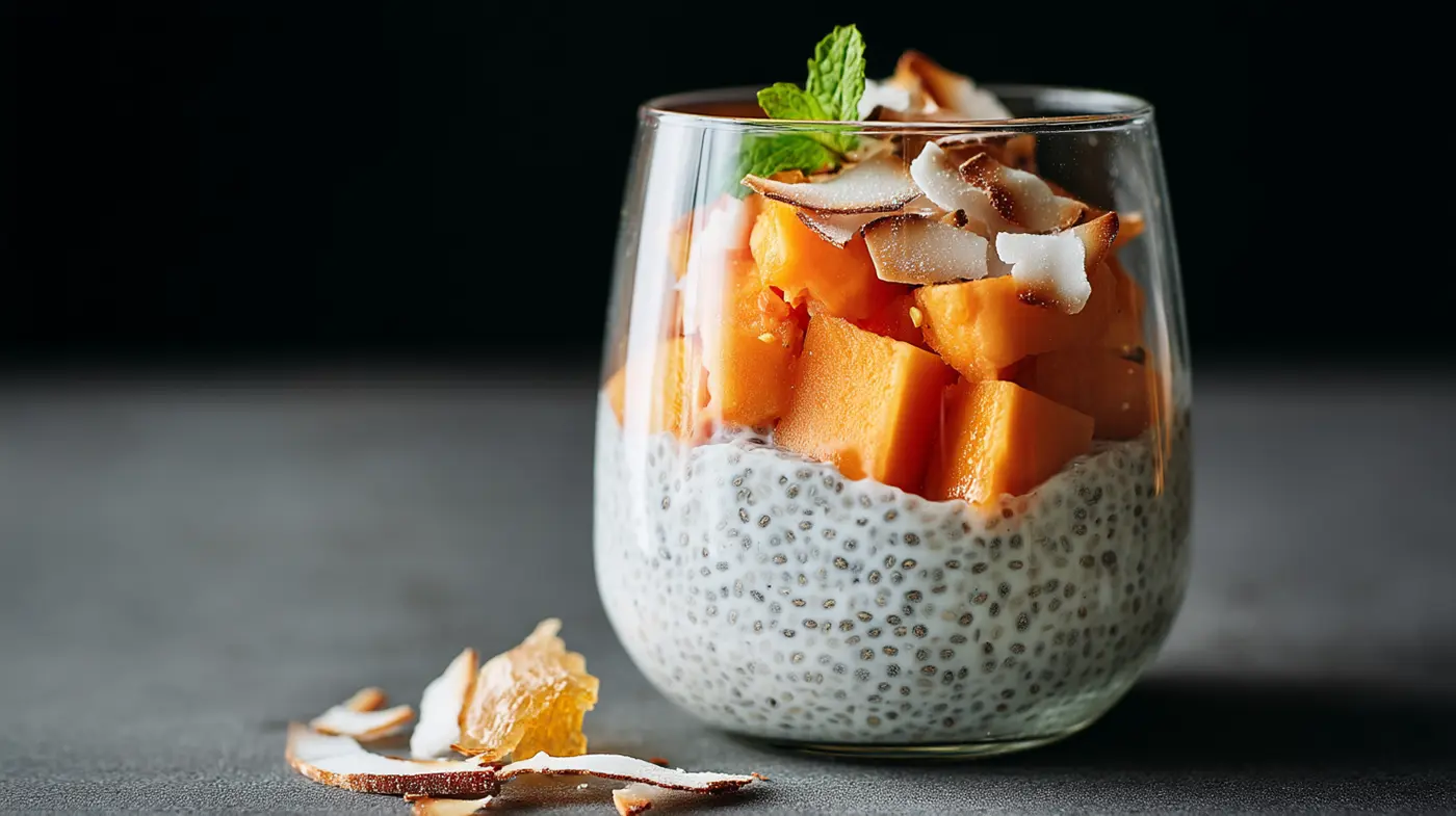 Papaya Ginger Chia Parfait