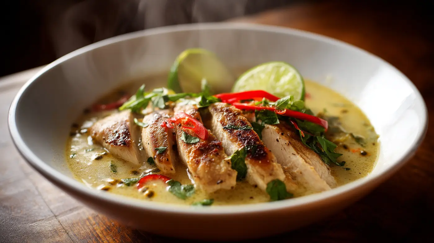 Passionfruit Coconut Poached Chicken