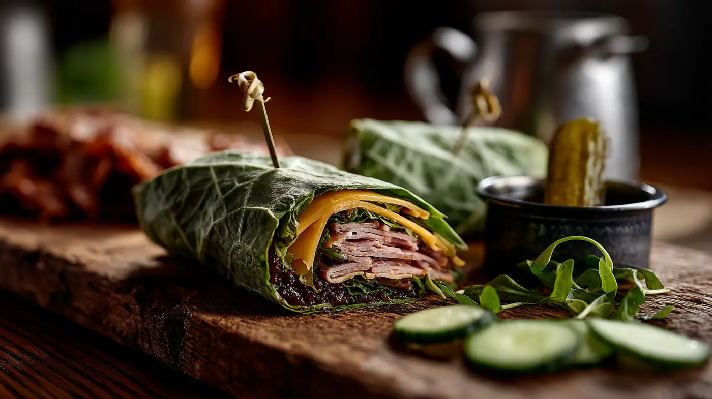 Ploughman's Glory Cheese and Pickle Lettuce Wraps