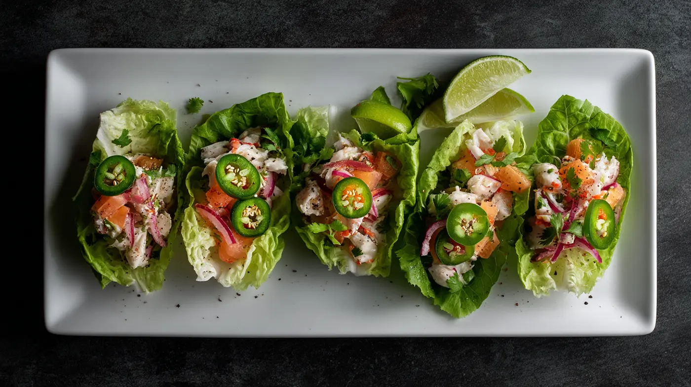 Pomelo Mint Snapper Ceviche Cups
