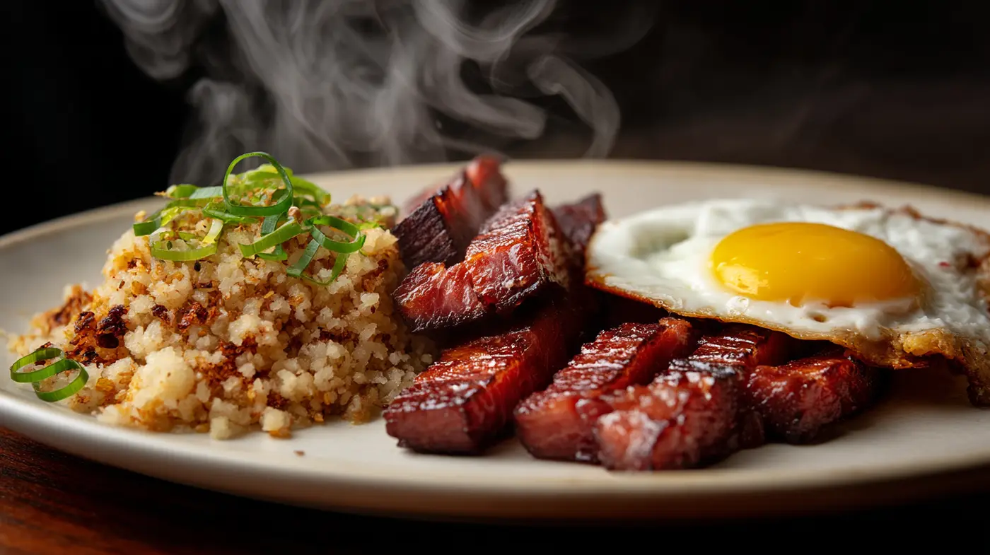 Pork Tocino with Cauli-Garlic Rice
