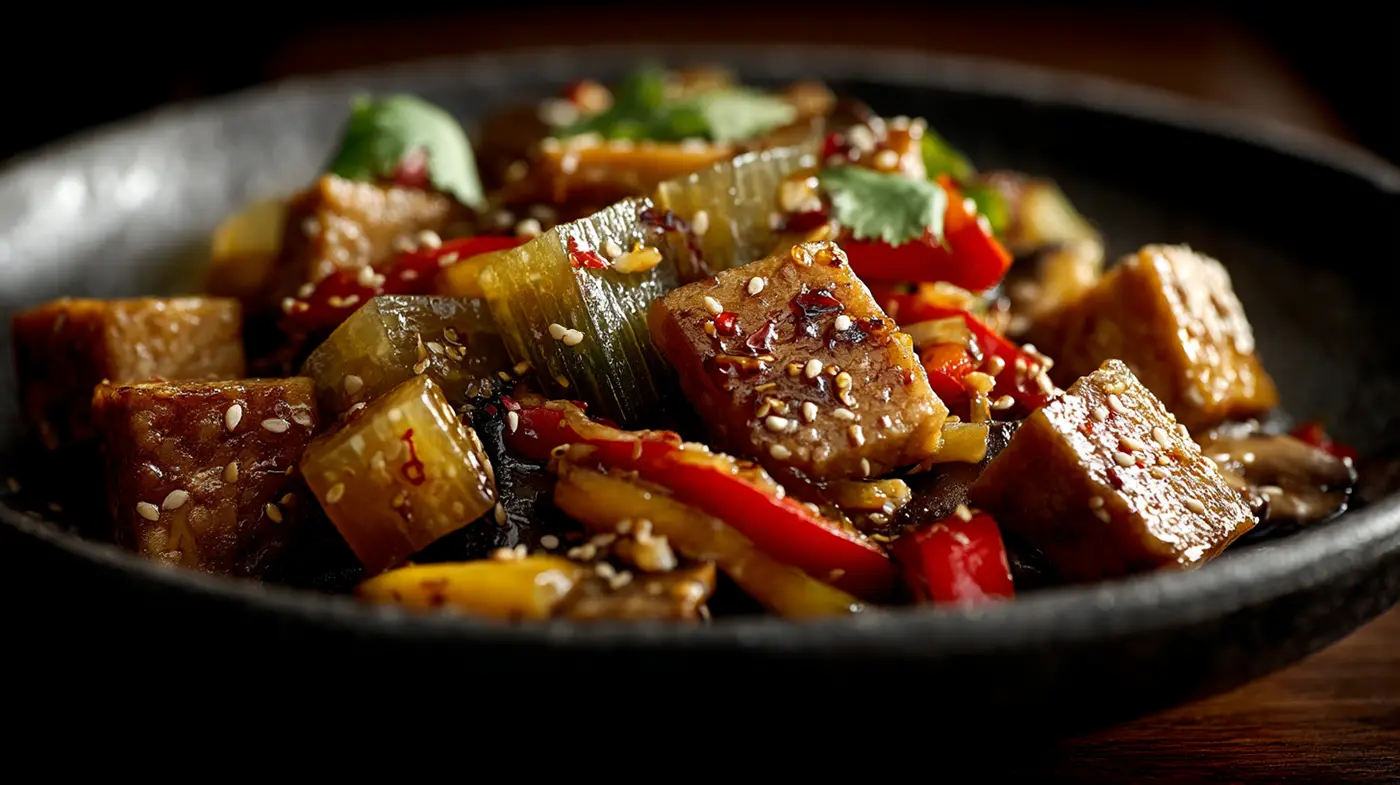 Savory Aloe Vera Stir-Fry with Ginger and Garlic