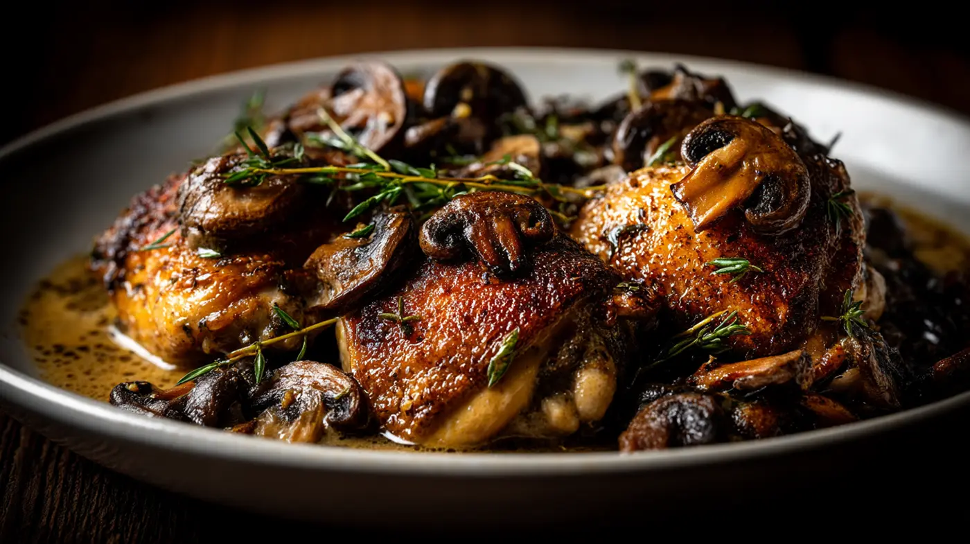 Savory Garlic Mushroom Chicken