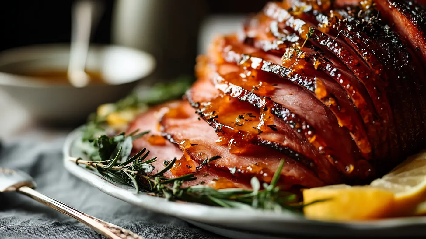 Slow Cooker Apricot Dijon Glazed Spiral