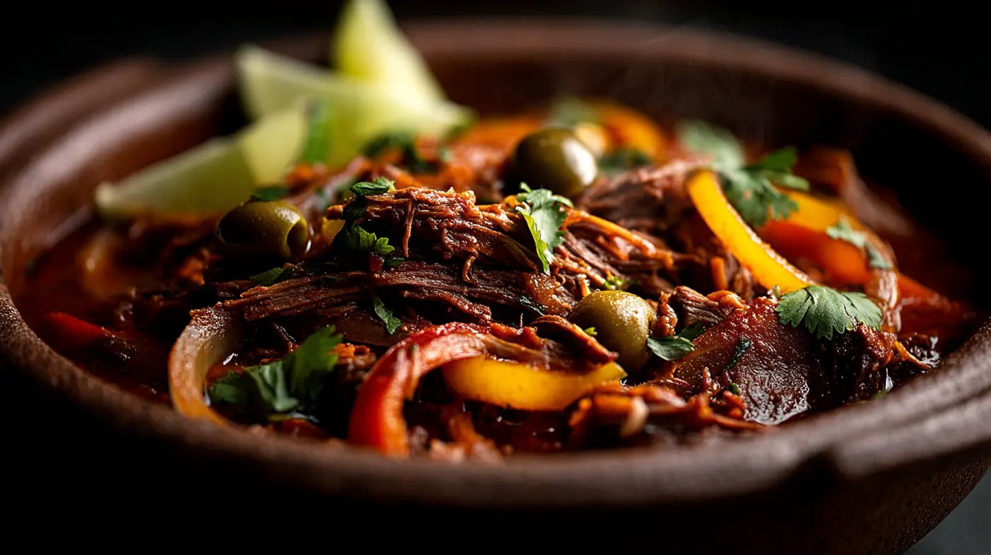 Slow-Simmered Ropa Vieja with Bell Pepper Confetti