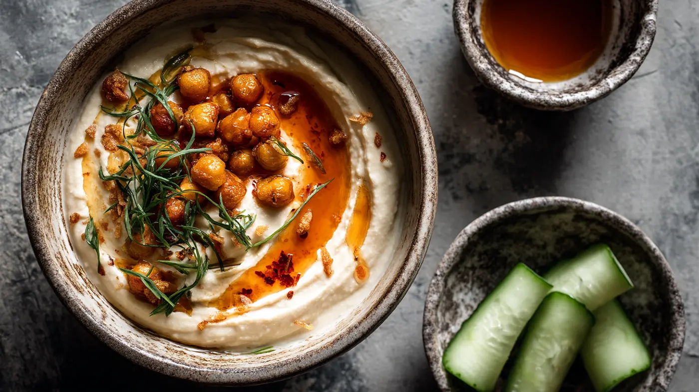 Smoked Eggplant with Chili-Tahini Swirl