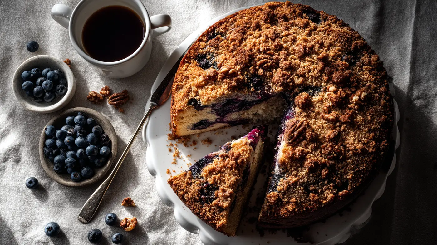 Sour Cream Blueberry Coffee Cake