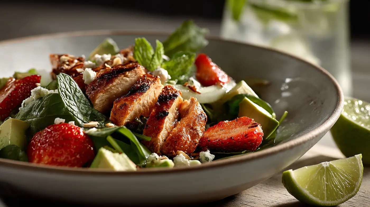 Strawberry-Lime Chicken Salad with Avocado