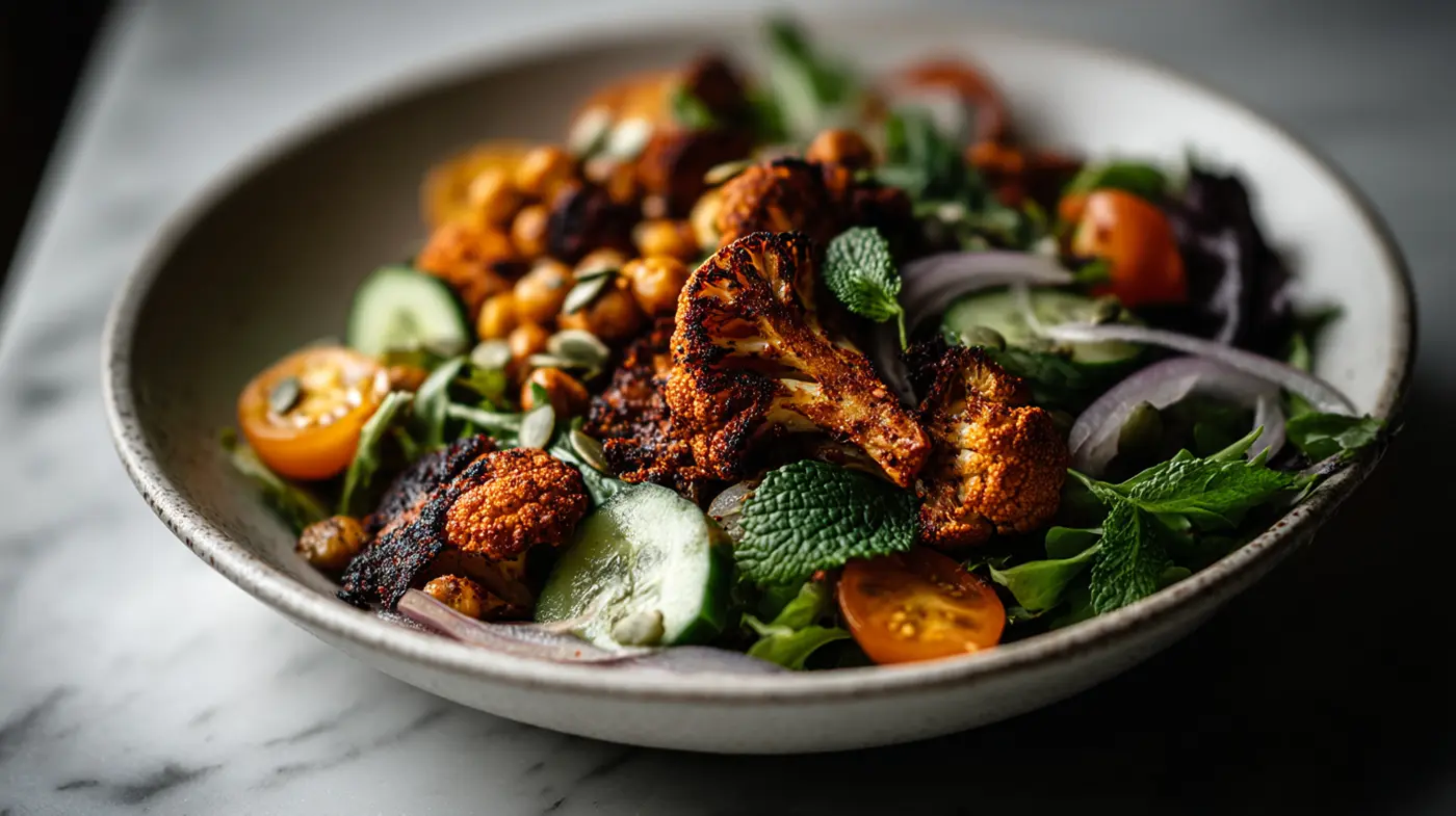 Sumac-Roasted Cauliflower & Chickpea Bowl