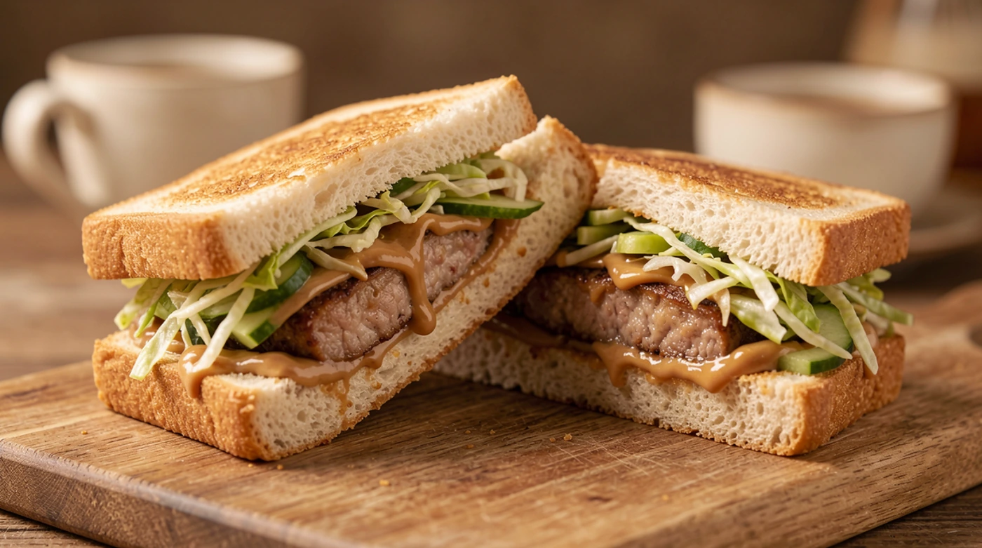 Morning Market Pork & Peanut Sandwich