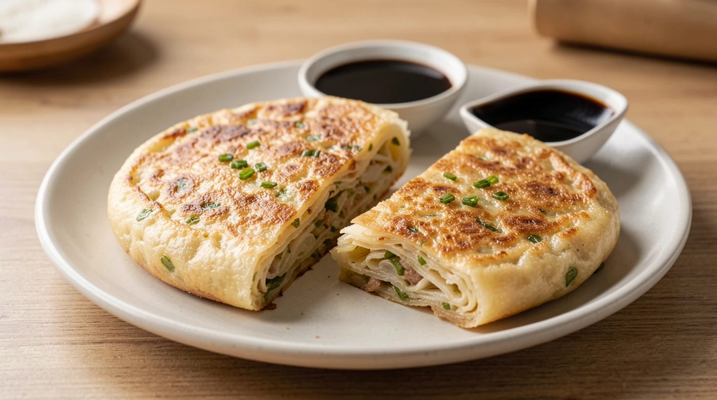 Layered Griddle Scallion Pancake